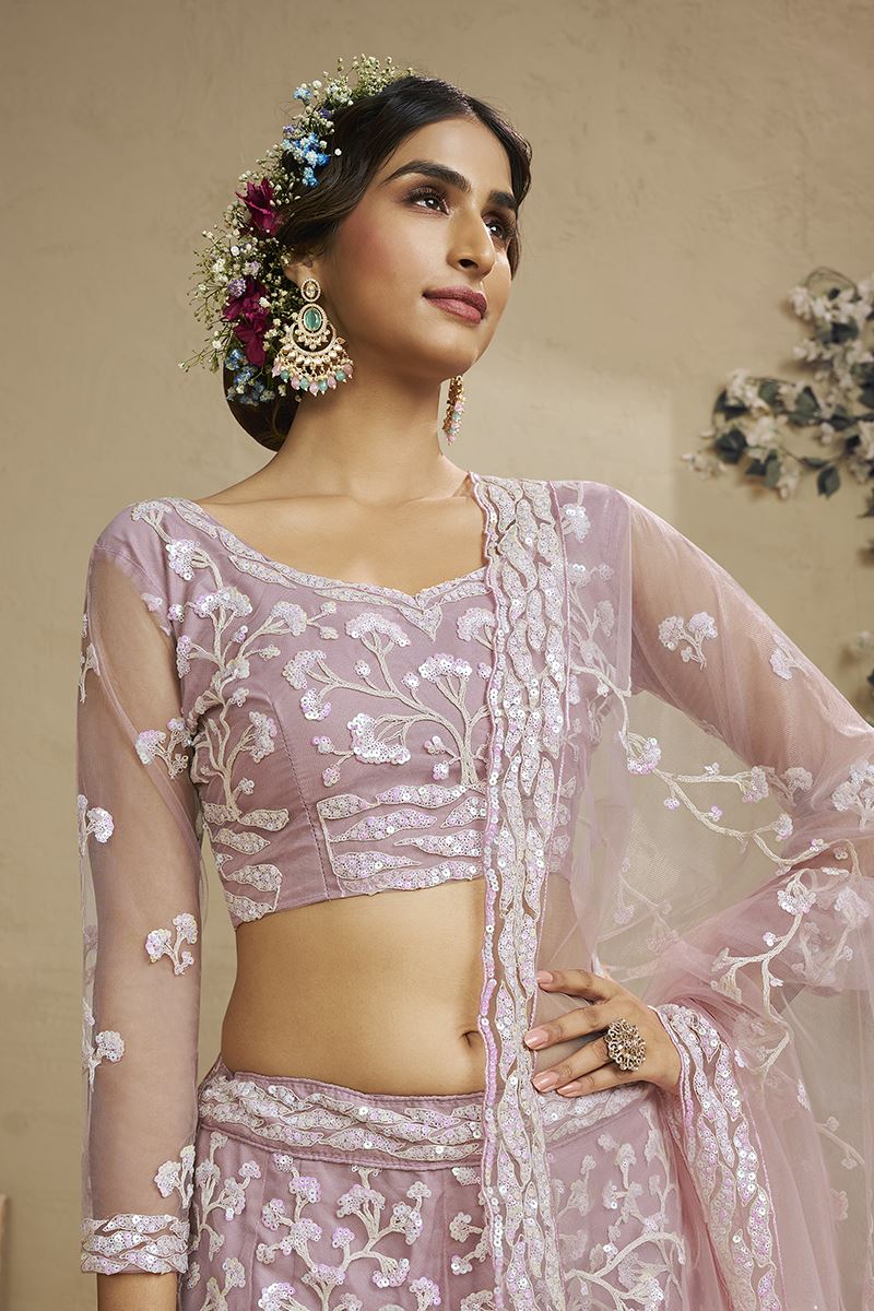 Delightful Net Designer Bridal Lehenga Choli for Engagement and Reception