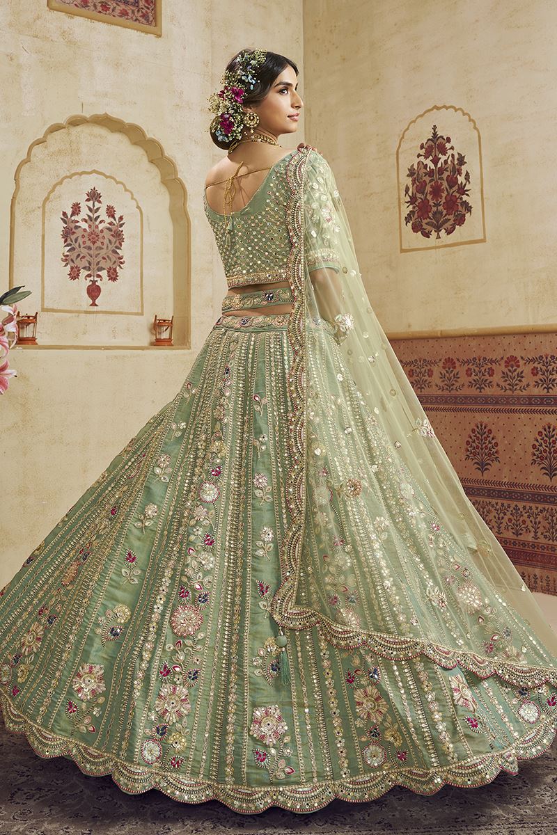 Irresistible Net Designer Bridal Lehenga Choli for Mehendi, Engagement, and Reception