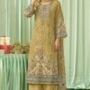 Impressive Lawn Cotton Designer Straight Cut Suit for Haldi, Sangeet, and Parties (Unstitched suit)