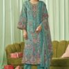 Beautiful Lawn Cotton Designer Straight Cut Suit for Festivals, Sangeet, and Parties (Unstitched suit)