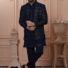 Awesome Navy Blue Designer Men’s Indo-Western for Engagement, Reception, and Wedding