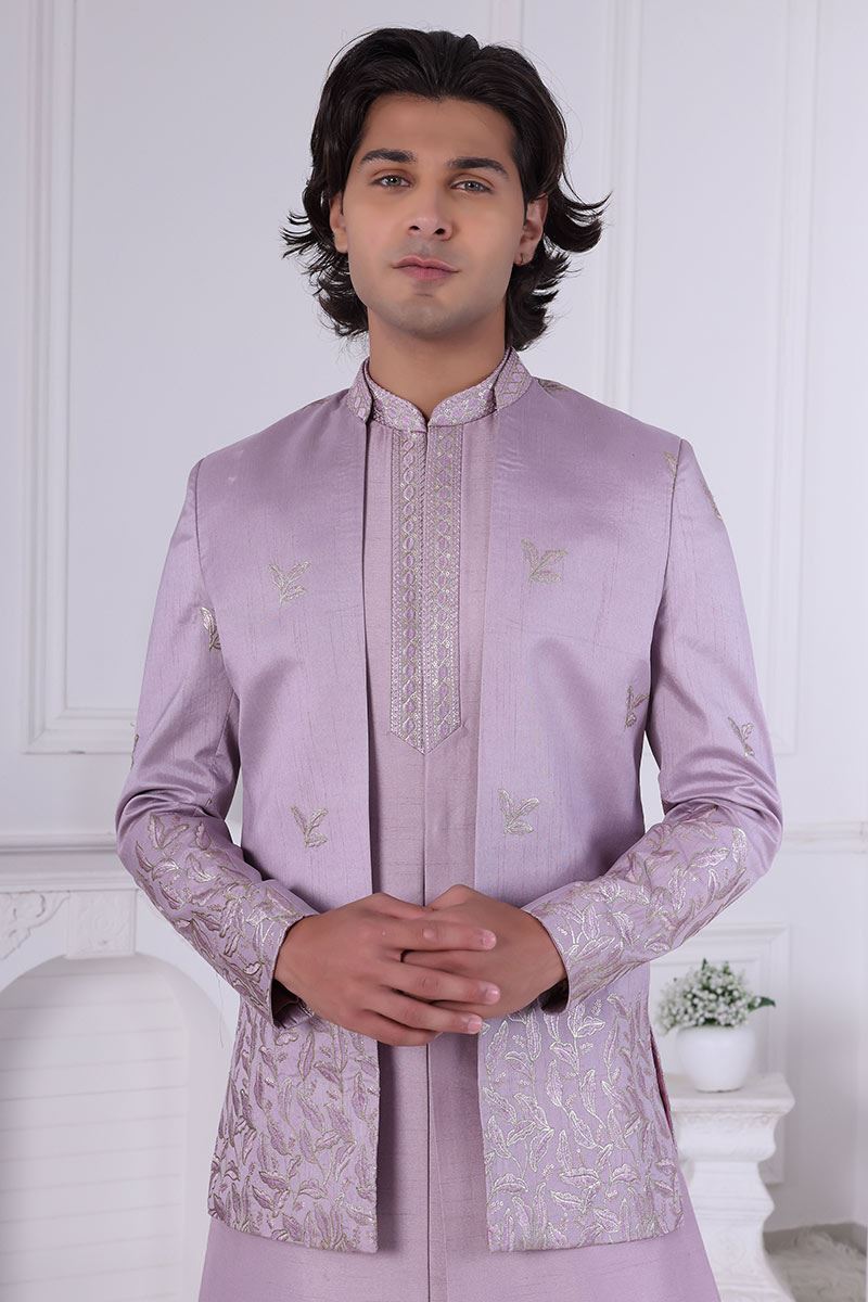 Dashing Pink Designer Men’s Indo-Western for Engagement and Reception