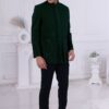 Attractive Bottle Green Designer Men’s Indo-Western for Engagement and Reception
