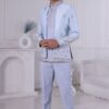 Stylish Sky Designer Men’s Indo-Western for Engagement and Reception