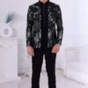 Aesthetic Black Designer Men’s Indo-Western for Engagement and Reception