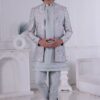 Enticing New Grey Designer Men’s Indo-Western for Engagement and Reception