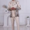 Royal Cream Designer Men’s Indo-Western for Engagement and Reception