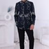 Awesome Peacock Blue Designer Men’s Indo-Western for Engagement and Reception
