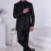 Fancy Black Designer Men’s Indo-Western for Engagement and Reception