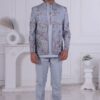 Attractive Grey Designer Men’s Indo-Western for Engagement and Reception