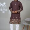 Enticing Designer Men’s Kurta Pyjama for Festivals, Sangeet, and Parties