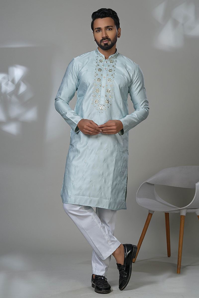 Marvelous Designer Men’s Kurta Pyjama for Festivals, Sangeet, and Parties