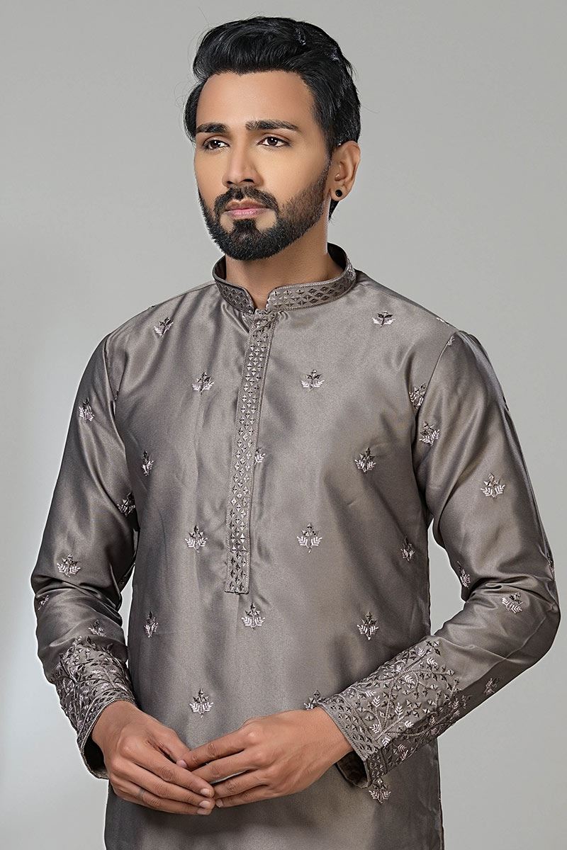 Elegant Designer Men’s Kurta Pyjama for Festivals, Sangeet, and Parties
