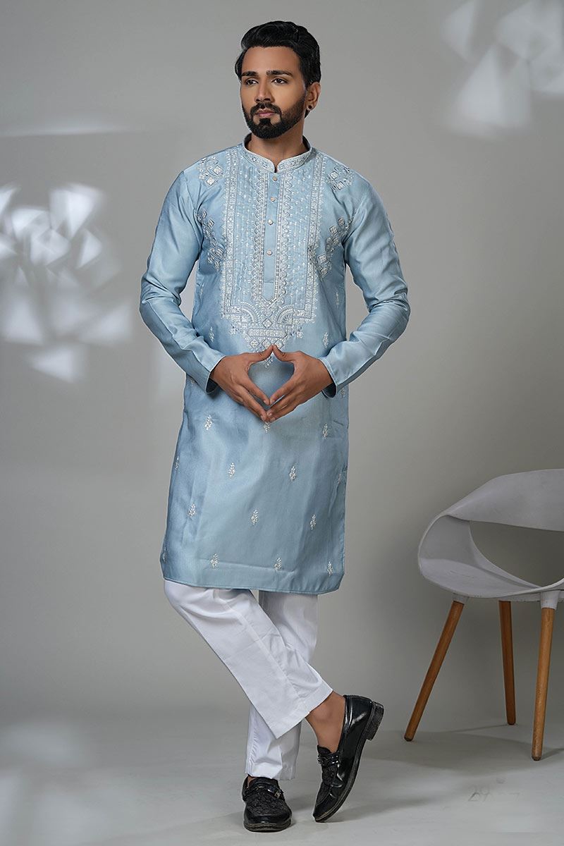 Appealing Designer Men’s Kurta Pyjama for Festivals, Sangeet, and Parties
