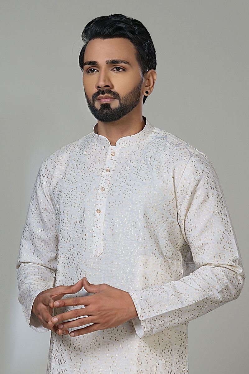 Splendid Designer Men’s Kurta Pyjama for Festivals, Sangeet, and Parties