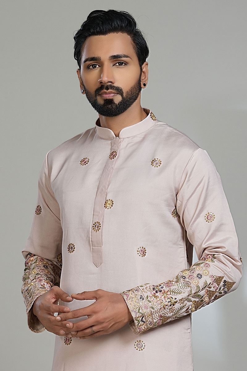 Vibrant Designer Men’s Kurta Pyjama for Festivals, Sangeet, and Parties