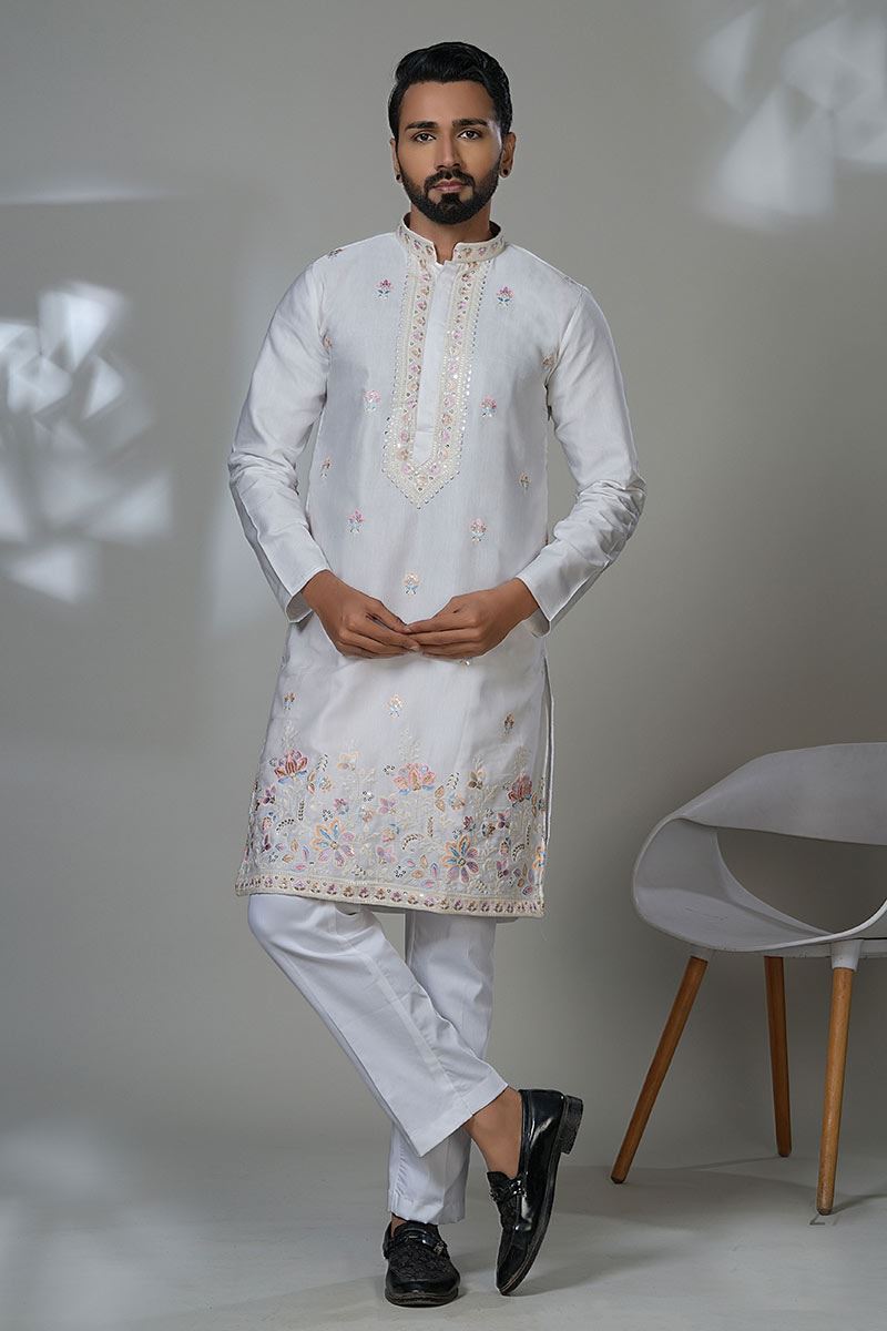 Awesome Designer Men’s Kurta Pyjama for Festivals, Sangeet, and Parties