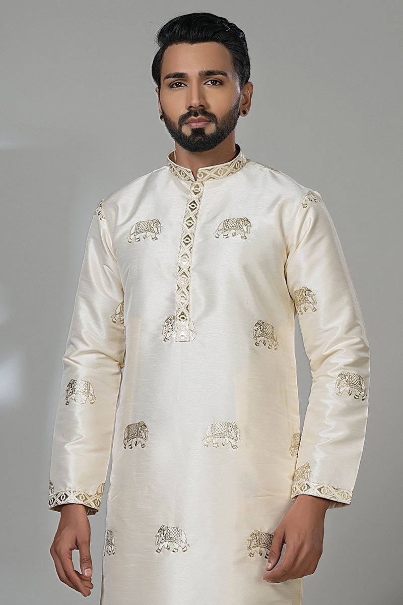 Fancy Designer Men’s Kurta Pyjama for Festivals, Sangeet, and Parties