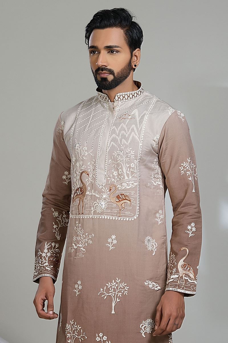 Elegant Designer Men’s Kurta Pyjama for Festivals, Sangeet, and Parties