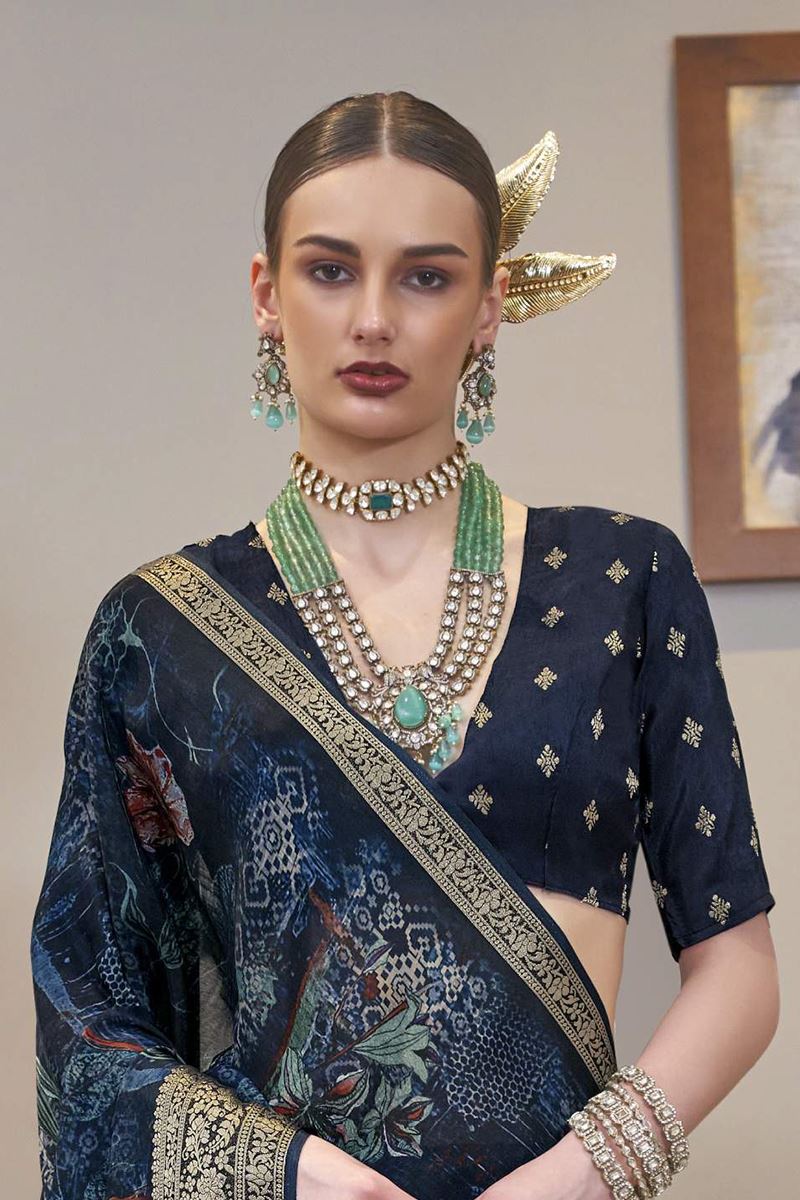 Mesmerizing Silk Designer Saree for Engagement, Sangeet and Parties