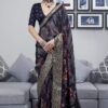 Striking Silk Designer Saree for Engagement, Sangeet and Parties
