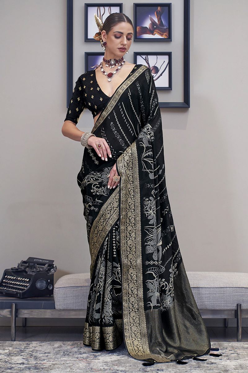 Pretty Silk Designer Saree for Sangeet and Parties