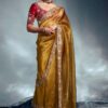 Enticing Pure Silk Designer Saree for Haldi, Wedding, and Reception
