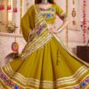 Astounding Viscose Cotton Designer Navratri Lehenga Choli for Garba Dance and Festival Celebrations