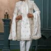 Captivating Off-White Designer Sherwani for Wedding