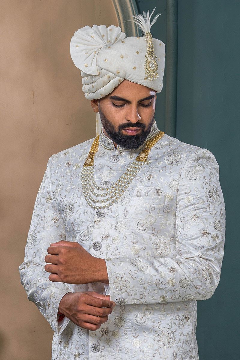 AppealiOff-White Designer Sherwani for Wedding