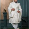 Classy Off-White Designer Sherwani for Wedding