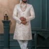 Impressive Cream Designer Sherwani for Wedding