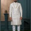 Exuberant Off-White Designer Sherwani for Wedding