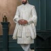 Delightful Off-White Designer Sherwani for Wedding