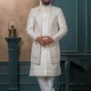 Charming Off-White Designer Sherwani for Wedding