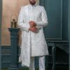 Artistic Off-White Designer Sherwani for Wedding