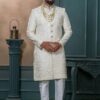 Splendid Cream Designer Sherwani for Wedding