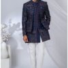 Splendid Blue Designer Jodhpuri Suit for Engagement, Wedding, and Reception