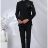 Exquisite Black Designer Jodhpuri Suit for Engagement and Reception