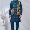 Classy Blue Designer Jodhpuri Suit for Engagement, Wedding, and Reception