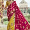 Breathtaking Silk Designer Saree for Haldi, Wedding, and Reception