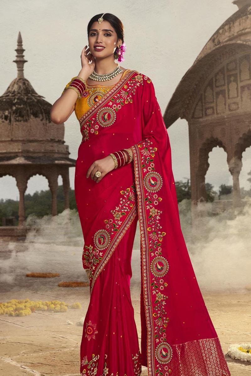 Charming Silk Designer Saree for Wedding and Reception