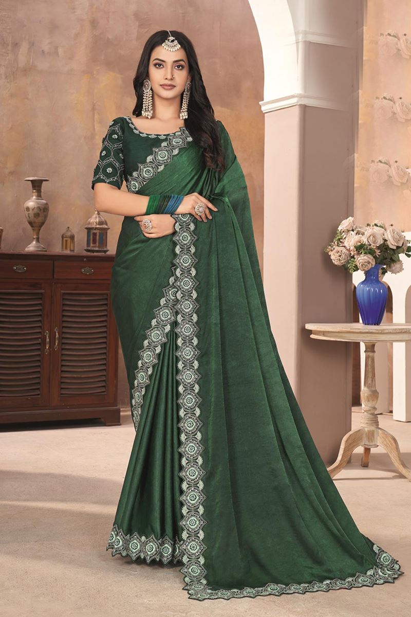 Delightful Silk Designer Saree for Wedding and Reception