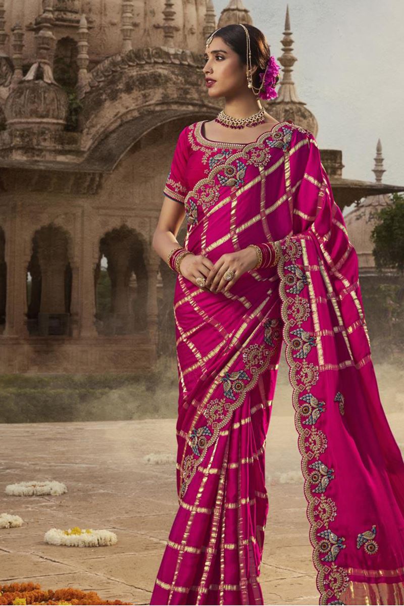 Delightful Silk Designer Saree for Wedding and Reception