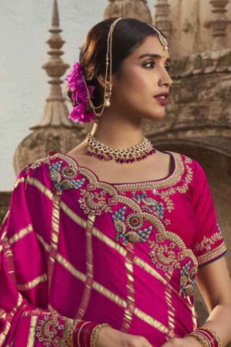 Delightful Silk Designer Saree for Wedding and Reception