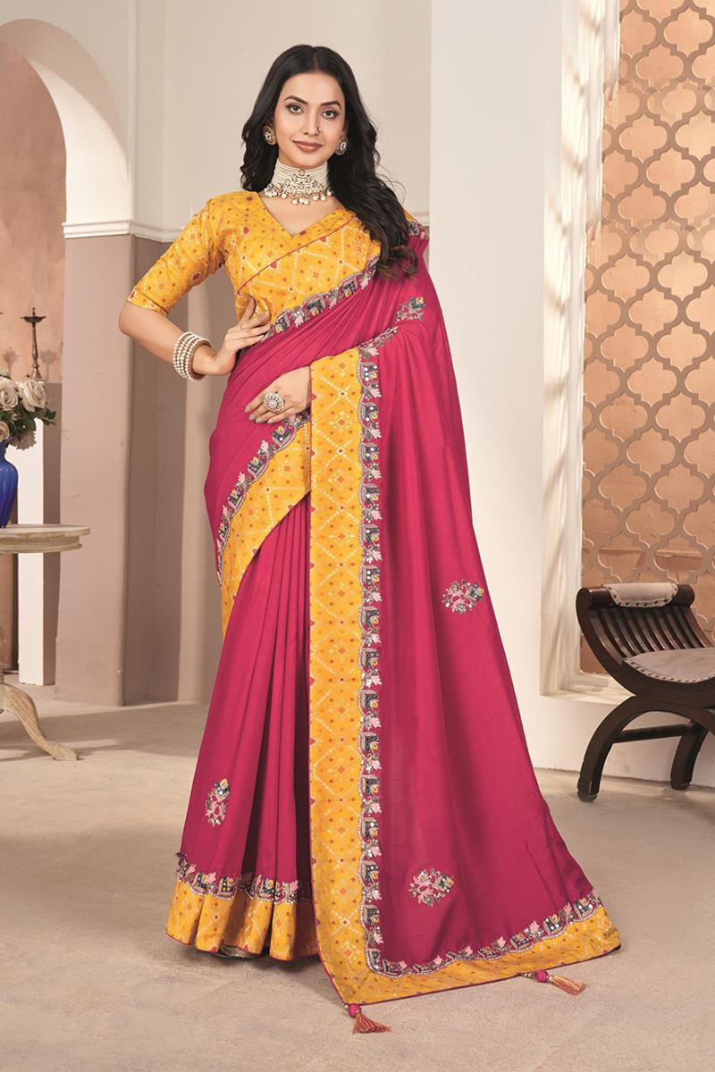 Ethnic Silk Designer Saree for Wedding and Reception