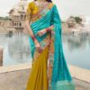 Charismatic Silk Designer Saree for Haldi, Wedding, and Reception