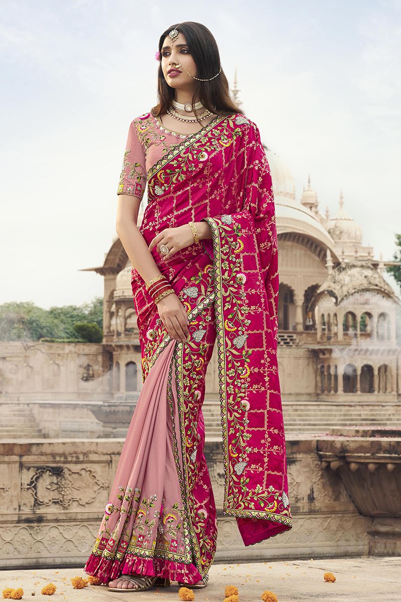 Smashing Silk Designer Saree for Wedding and Reception
