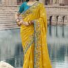 Amazing Silk Designer Saree for Haldi, Wedding and Reception