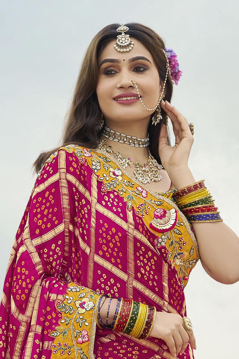 Outstanding Silk Designer Saree for Haldi, Wedding and Reception